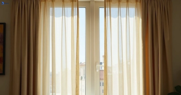 Dusty and dull curtains in spotswood-vic before steam cleaning